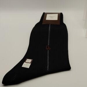 NEW! Christian Dior Mens Black Nylon Dress Socks